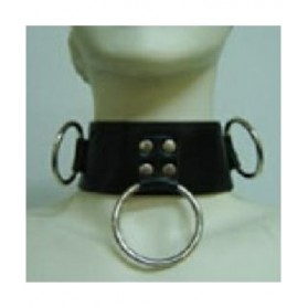 Leather Collar With Ring, Padlock & Key